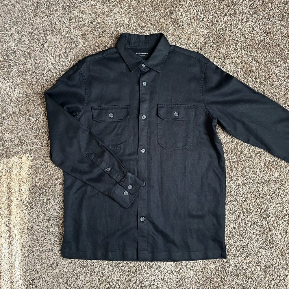 Banana Republic TENCEL UTILITY SHIRT, Black, Men’s M, NWOT